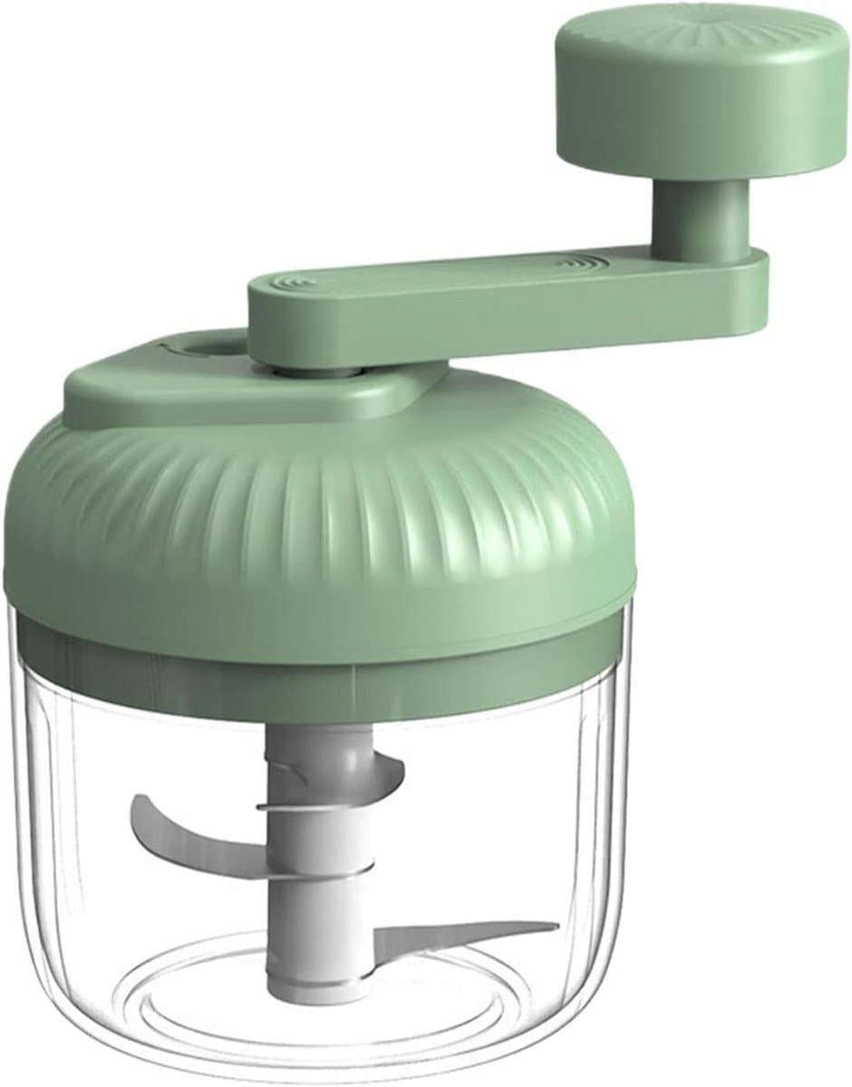 Voedselhakker - Keukenmachine - Maaltijdvoorbereiding - Handmatige bediening - 15x10x15 cm - Groen — afbeelding 1