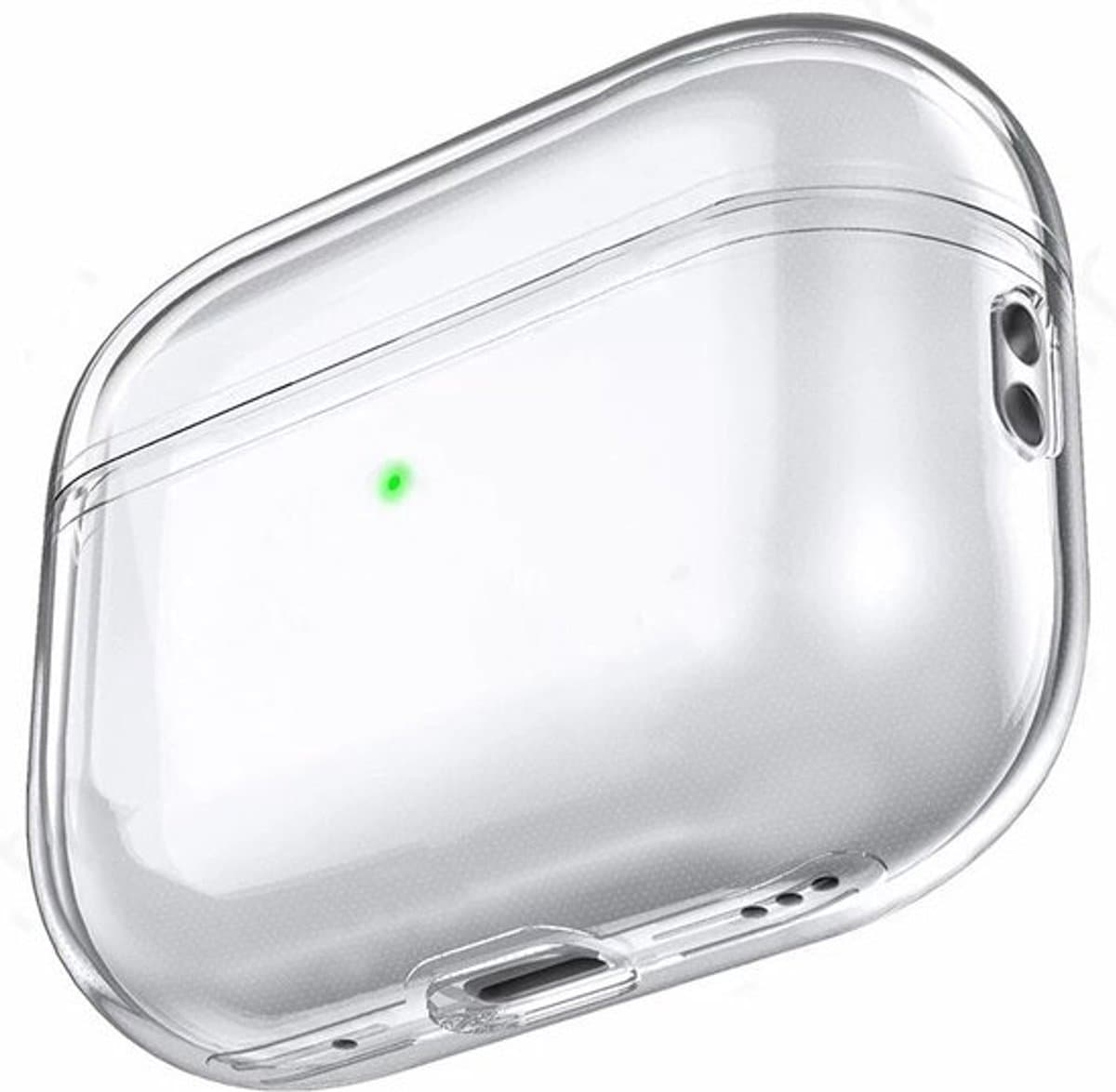 Hoesje geschikt voor Apple AirPods Pro - Case - AirPods cover - Protective case - Beschermhoes - Hoes oortjes - Softcase - Oplaadcase bescherming - Kunststof -Krasbestendig -Transparant- 1 stuk - Jony — afbeelding 1
