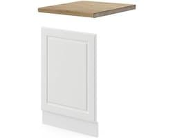 Vaatwasser Frontpaneel - Keukenpaneel Vaatwasser - Keuken Integratie - Half-geïntegreerd - 45 cm - Wit Landhuis