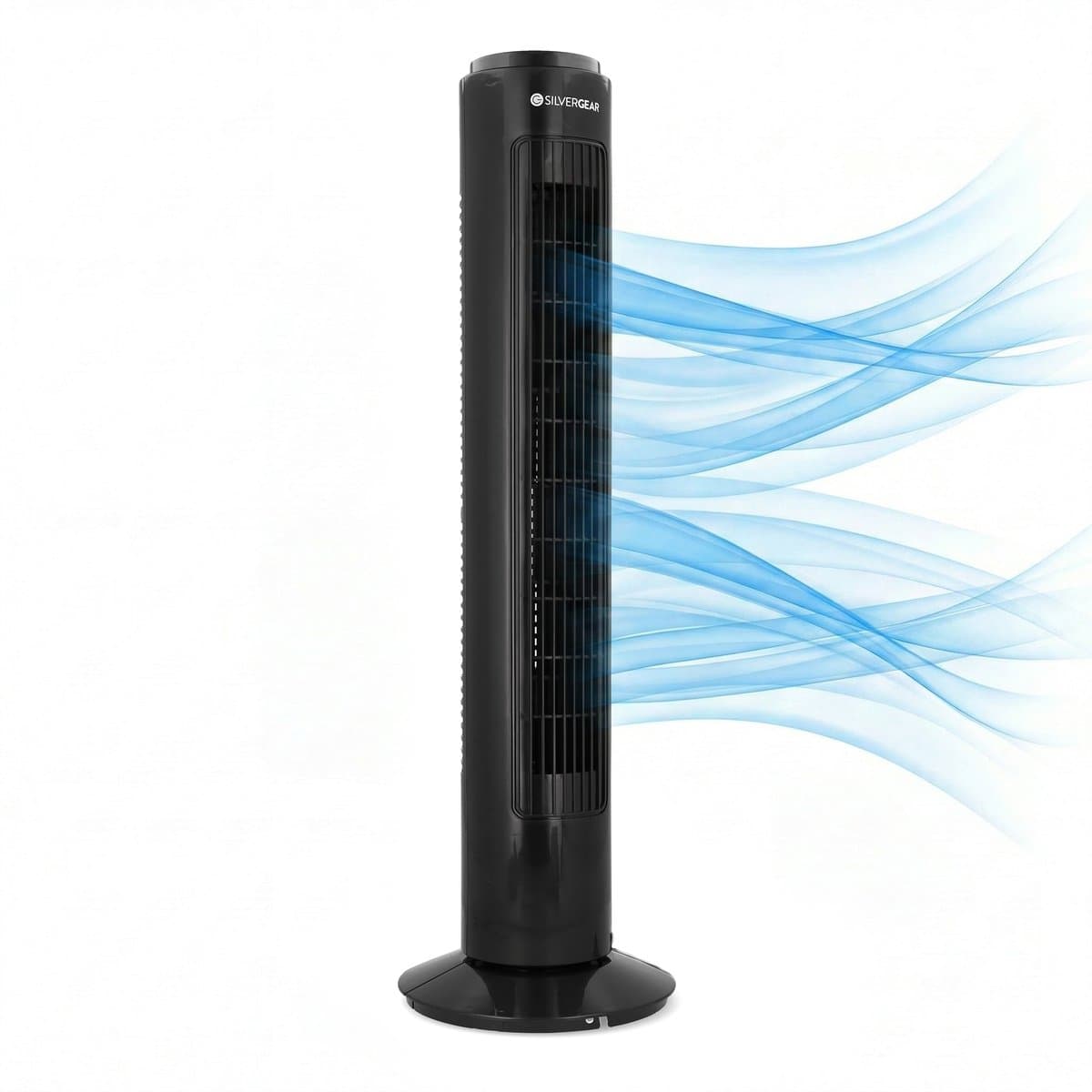 Toren Ventilator met Timer - Staande Ventilator met 3 Standen - Luchtkoeler Oscillatie 120 Graden - Verkoeling - Luchtkoeler Aircooler - Tower Fan - Ventilator Geruisloos - Tower Ventilatoren - Waaier - Torenventilator Stil - Zwart - Silvergear — afbeelding 1
