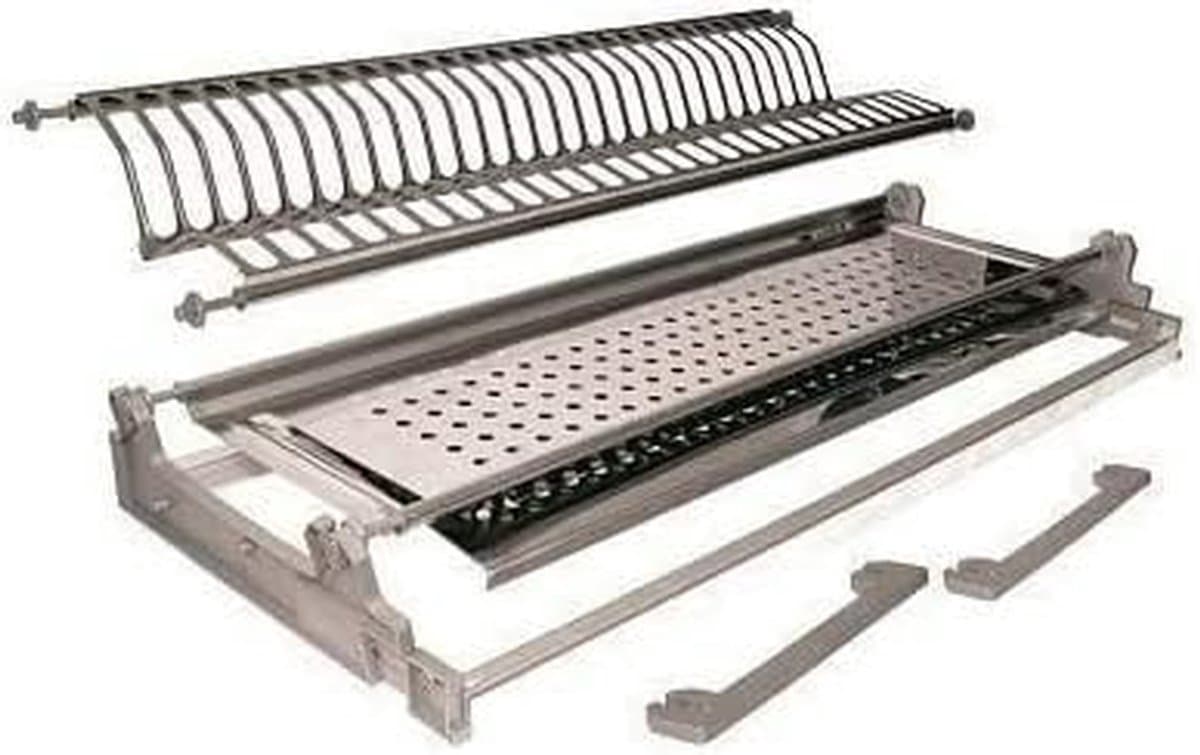 Inbouw Afdruiprek Roestvrij Staal 56 cm Verstelbaar met Frame — afbeelding 1
