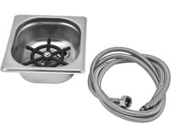 Glazenspoeler - Bekerwasser - Snel Glazen Wassen - Automatische Werking - 176 mm - Zilver