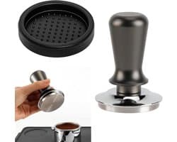 Espressostamper - Koffie Tamper - Perfect Koffie Maken - Veerbelast Ontwerp - 53 mm - Zwart