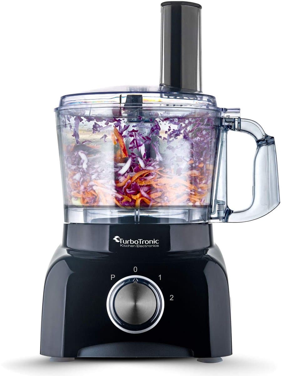 TurboTronic FP800 Foodprocessor - Keukenmachine - 1.2 Liter - 800W - Zwart — afbeelding 1