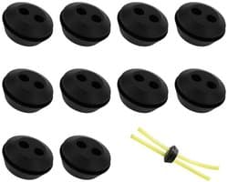 10-delige set met brandstofleidingdoppen, rubberen brandstoftankafdichtingen, 2-gats slangkoppelingen en accessoires Geschikt voor de brandstoftankslang van een grasmaaier.