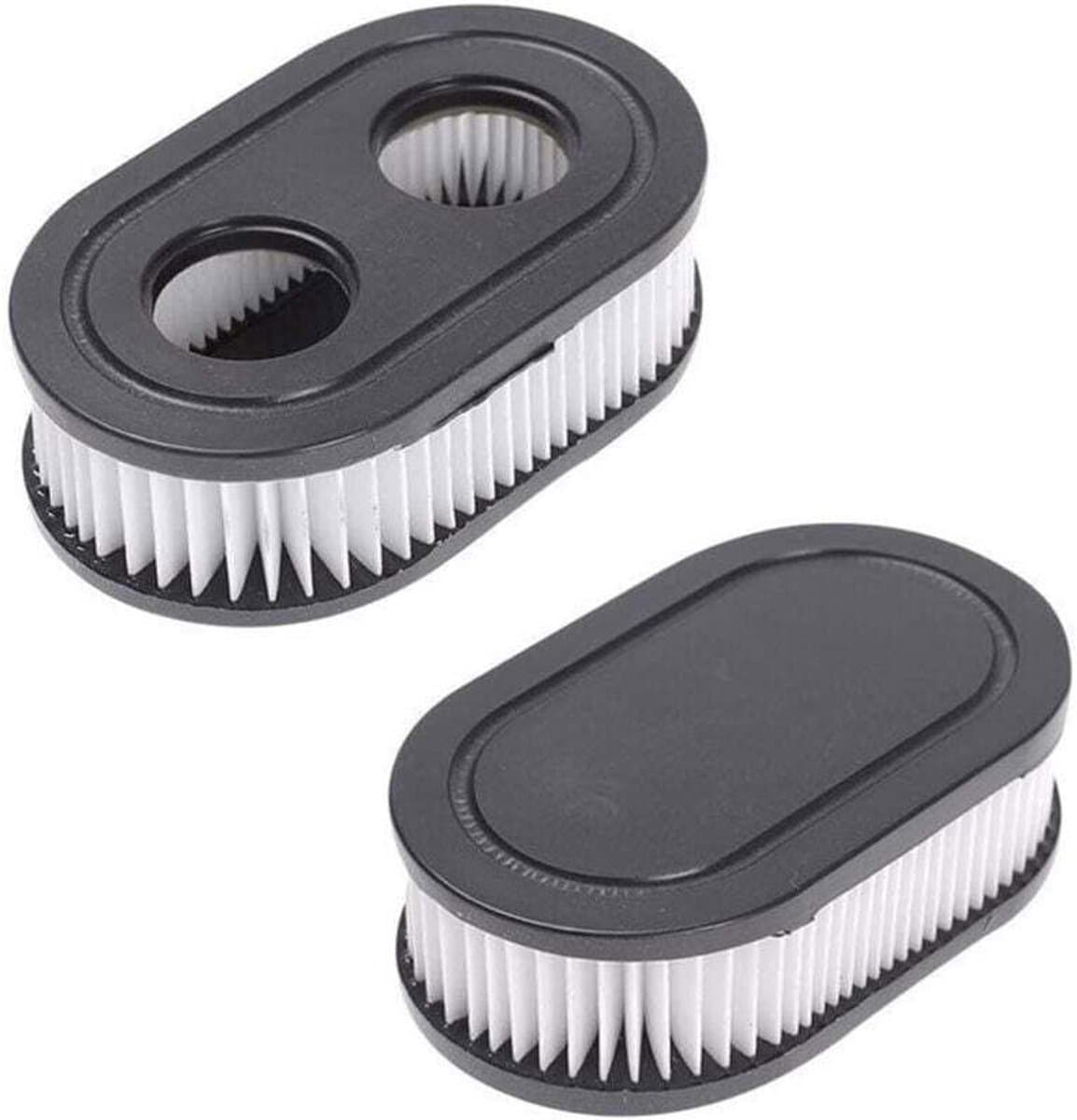 geschikt voor MTD grasmaaier zwarte ovale luchtfilters, 2-pack, BS 798452 — afbeelding 1