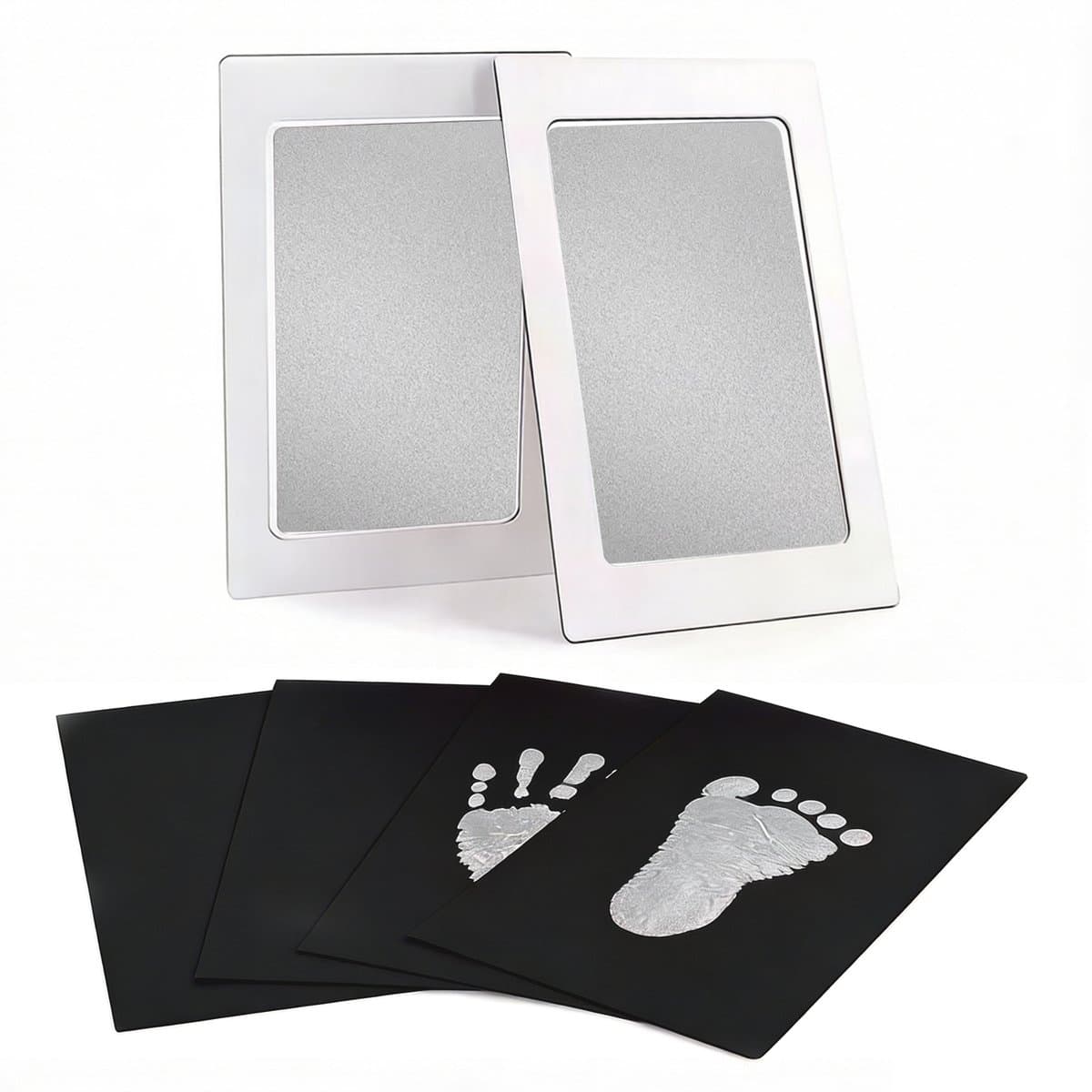 2 stuks Baby Handprint en Footprint Kit, Baby Handprint Inktpads met Clean-Touch, Inkless Print Kit Veilig Niet-giftig voor Baby Voeten en Handen, Pet Paw, Ritueel voor pasgeborenen, hand- en voetafdrukken van de baby, 6*9.5cm — afbeelding 1