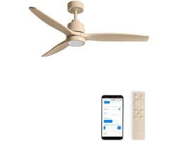 CREATE - Stille plafondventilator van 40 W met technische ABS-bladen, verkrijgbaar in verschillende maten - M - Met licht - WIFI - WIND STYLANCE
