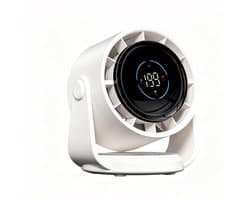 Portable Fan - Bureauventilator - Adjustable Cooling Fan-Convenient Digital Display Fan -USB Office Fan-Indoor Fan Suitable for Indoor Use-199 instelbare windsnelheden om uit te kiezen -Wit