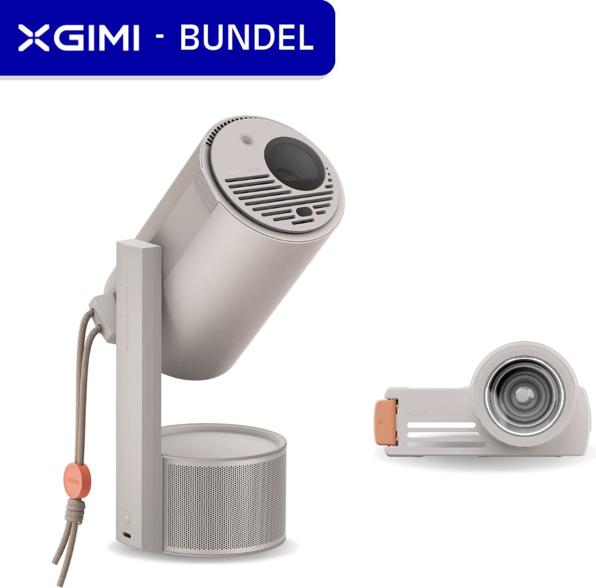 XGIMI MoGo 3 Pro met Creatieve Optische Filter – Draagbare Smart-projector - Beamer - 130° rotatie - 450 ISO Lumen – Google TV/Netflix-licentie - Harman/Kardon 2x 5W luidsprekers - Dolby Audio - ISA 2.0 - Bluetooth — afbeelding 1