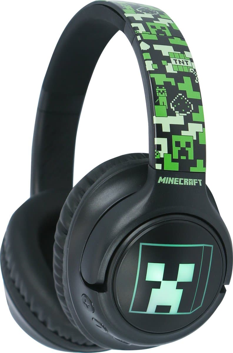 Minecraft - draadloze koptelefoon - led lights design - over-ear model - microfoon - 50 uur speeltijd — afbeelding 1