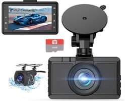 White-label® Dashcam voor Auto - Dualdashcam Voor en Achter - Full HD - Zwart