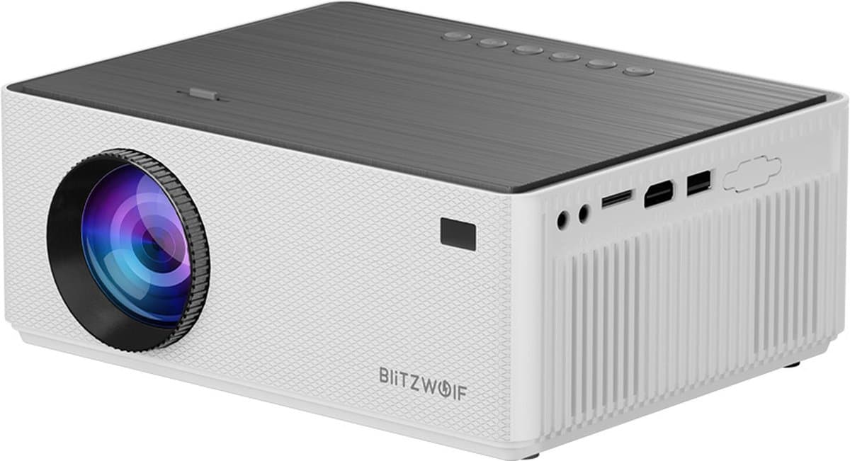 BlitzWolf - FHD Projector Mini Draagbare Beamer - LCD LED 480 ANSI Lumen - 4D Keystone Correctie - Dual-5G WIFI 4K Decodering Digitale Zoom — afbeelding 1