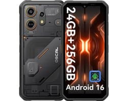 OSCAL MARINE 3 - Robuuste Smartphone - 4G - 24GB RAM - 256GB ROM - 6.56 inch - Robuuste Telefoon - Nachtzicht - Android 16 - NFC - GPS - Zwart