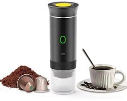 Draagbare koffiemaker, elektrische espresso machine, 3 in 1 reizen koffiezetapparaat voor camping, zelfverwarmde auto koffiezetapparaat, mini-koffiezetapparaat voor camping wandelen kantoor