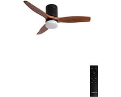 CREATE - Stille 40W plafondventilator met technische ABS bladen in verschillende maten - S - Met licht - Afstandsbediening - WIND CALM