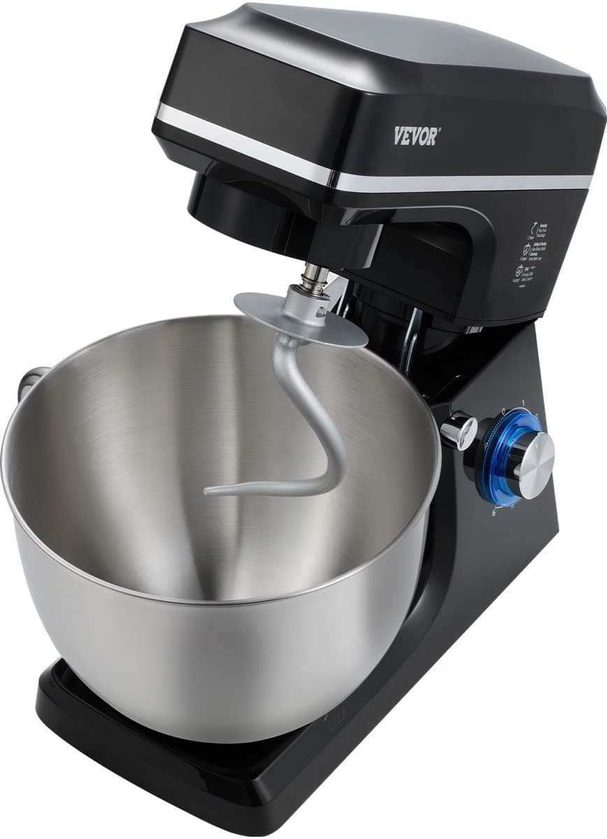 VEVOR Keukenmachine Elektrische Deegmixer 7,84L 1400W Zwart Standmixer — afbeelding 1