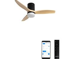 CREATE - Stille 40W plafondventilator met technische ABS bladen in verschillende maten - S - Met licht - WIFI - WIND CALM