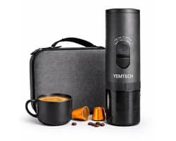 Yemtech® Draagbare Espressomachine – 3 in 1 Elektrische Draagbare Koffiemachine - ong. 100 ml - Espresso machine - Espressomachine voor Auto Camping Vrachtwagen – Inclusief Draagkoffer