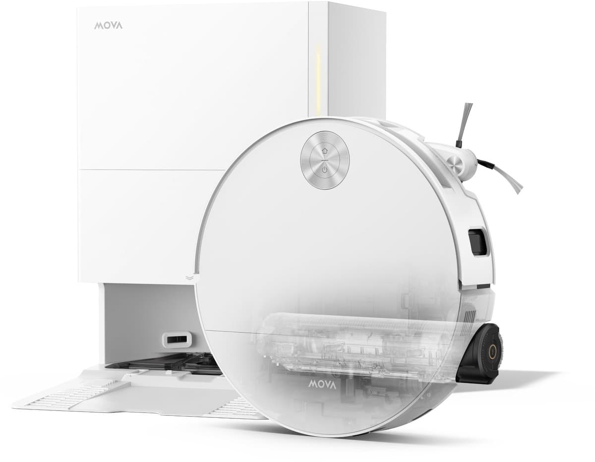 MOVA S70 Roller Robotstofzuiger met HydroForce Dweilfunctie | 28.000Pa | Zelfreinigend | Automatisch Legen | 90mm Ultraslank Design — afbeelding 1