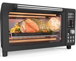 Airfryer Convectieoven - Mini Oven Broodroosteroven - Snel en gelijkmatig koken - 12-in-1 functies - 21 QT - Zwart