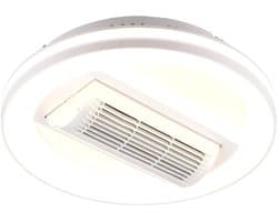 REALITY KURULA - Ventilator - Wit - incl. 1x SMD 37 W - Afstandsbediening - Geintegreerde dimmer - Traploos instelbare lichtkleur - Oscillerend - Zomer- en wintermodus - 6 snelheidsniveaus