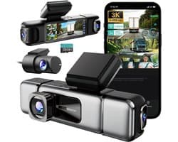 Dashcam voor auto voor en achter – Dual dashcam – Voor- en achtercamera – Autocamera – Full HD dashcam – Dashcam met nachtzicht – Dashcam met bewegingssensor – Groothoeklens – Parkeermodus – Loop recording – Dashcam met SD-kaart