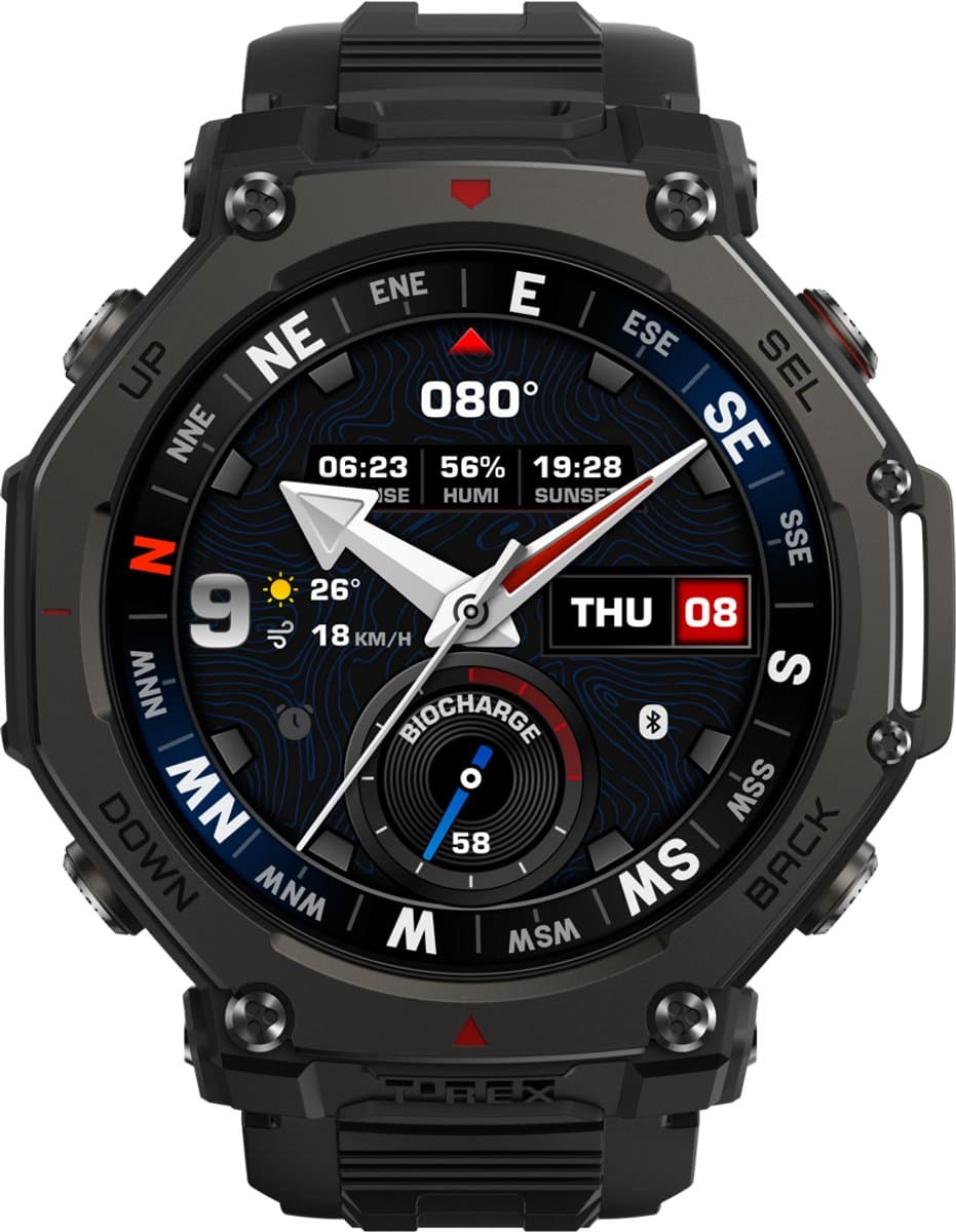 Amazfit T-Rex 3 Pro Smartwatch 48 mm Cool Black Militaire kwaliteit Outdoor sport GPS-tracking — afbeelding 1