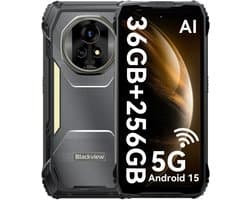 Blackview XPLORE 2 - Robuuste Smartphone - 5G - 36GB RAM - 256GB ROM - 20000mAh - 120W snel opladen - 6.73 inch QHD+ AMOLED-scherm - Nachtzicht - Android 15 - Robuuste Telefoon - NFC - GPS - Zwart
