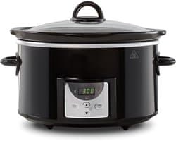 MMP® Slowcooker met timer - Slowcooker - Crockpot - Zwart - 31cm x 22cm x 30cm