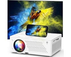 SCH® Draagbare beamer - Beamer - Projector - Mini Beamer - Wit - 26cm x 25cm x 12cm