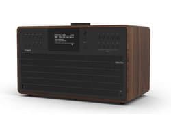 Revo SuperCD - Walnoot/Zwart | CD-speler - Dab Radio - Internetradio - USB - Bluetooth AptX