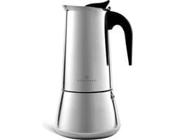Edënbërg Percolator 4 kops - Espresso Maker - Roestvrijstaal - Zilver
