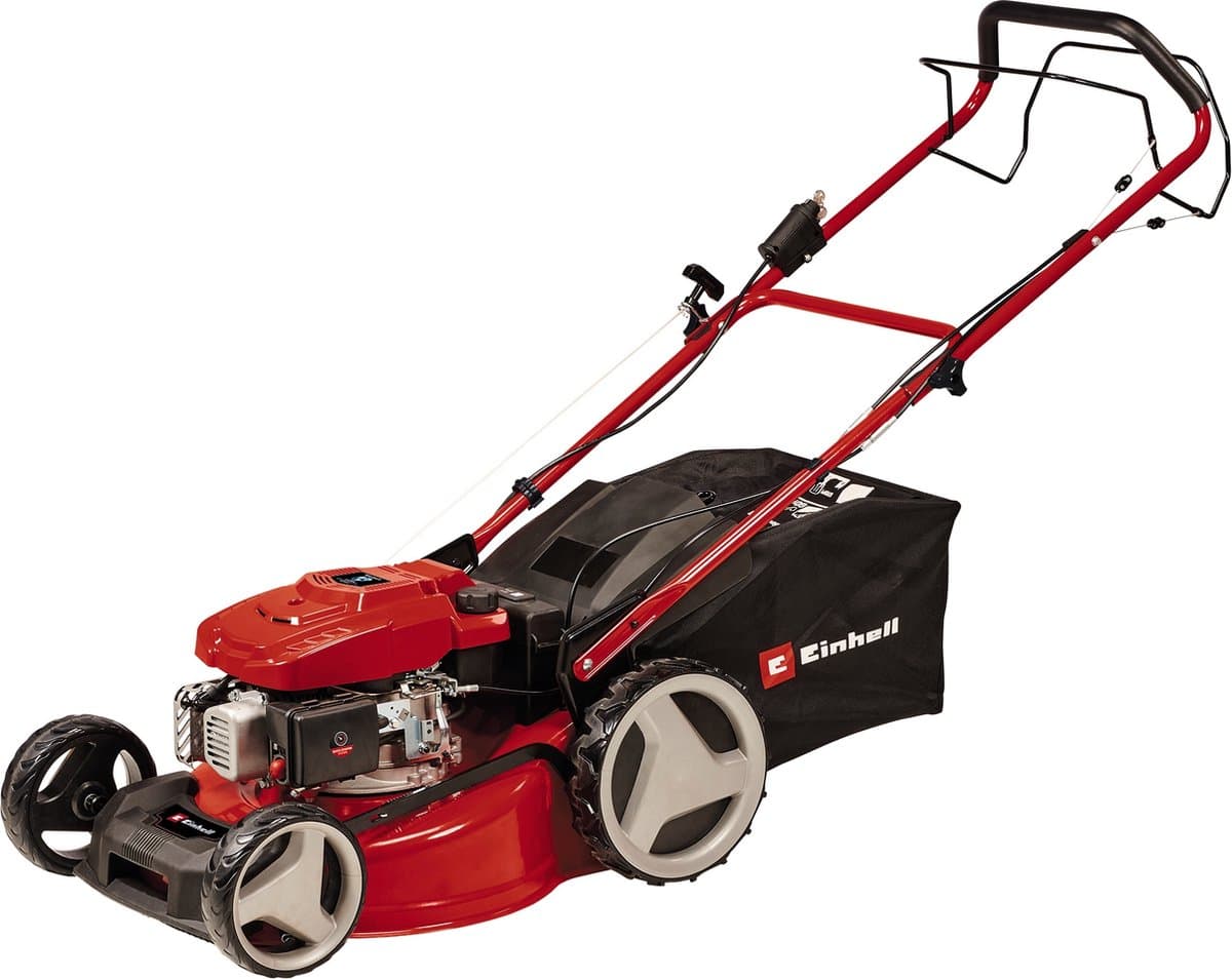 Einhell Benzine Grasmaaier GC-PM 46 S HW-E - 146 cm³ - 2 kW - 4-takt - Maaibreedte: 46 cm - Aanbevolen gazonoppervlakte: tot 1400 m² - 65 L opvangbak - Maaihoogte: 25-80 mm - Elektrische starter — afbeelding 1