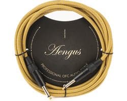 Áengus Gold Tweed Gitaarkabel Instrumentkabel - 6.35mm mono jack plug recht/recht - 3 meter
