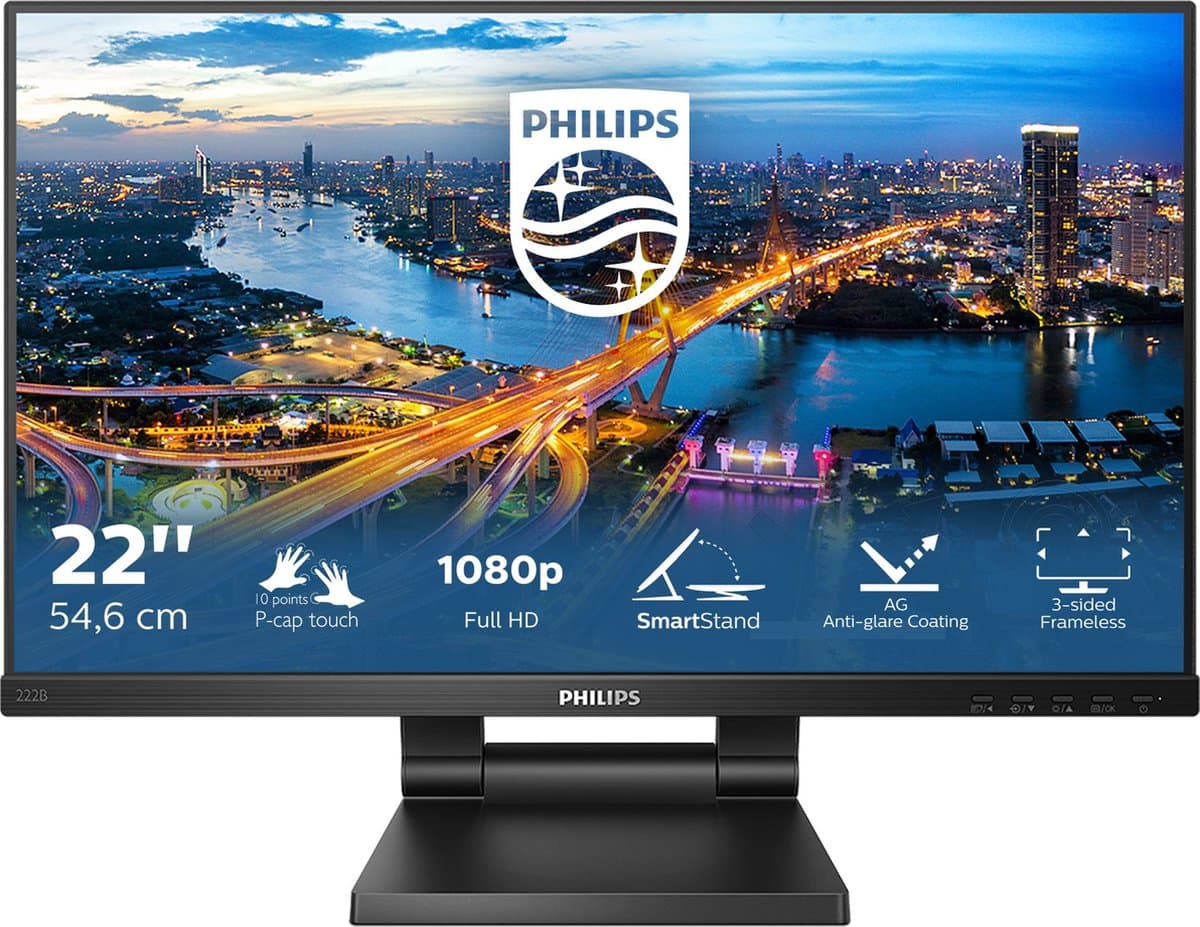 Monitor Philips 222B1TC/00 21,5" (21,5") Full HD (Full HD) — afbeelding 1