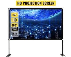 Beamer Scherm - Projector Screen - Projector Scherm - Projector Doek - Projector Scherm voor Beamer - Home Cinema Thuisbioscoop - Draagbare Beamer - Tripods
