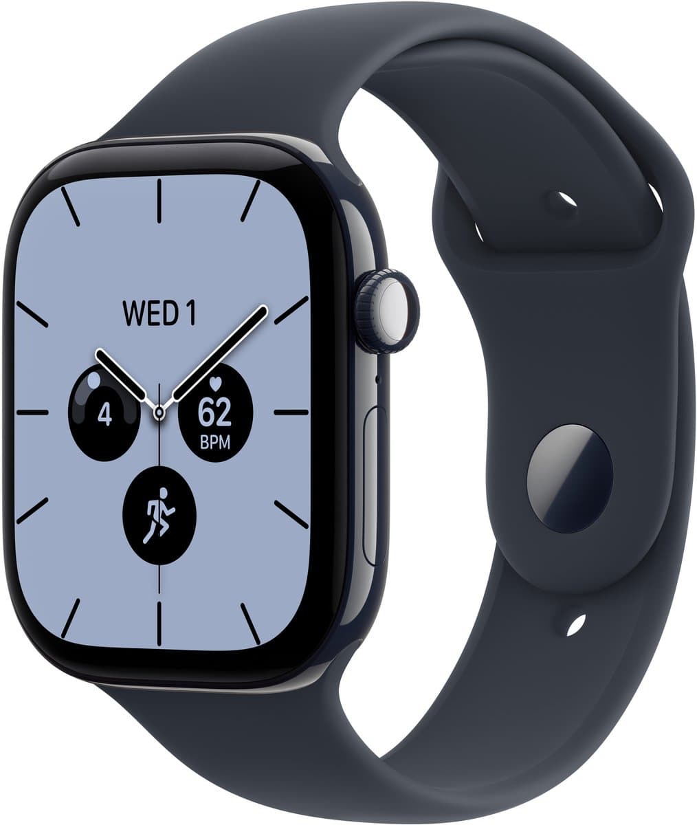 Apple Watch Series 12 GPs + Cellular 42mm - Night Blue Ceramic Case Sport Band M/l Smartwatch Navy — afbeelding 1