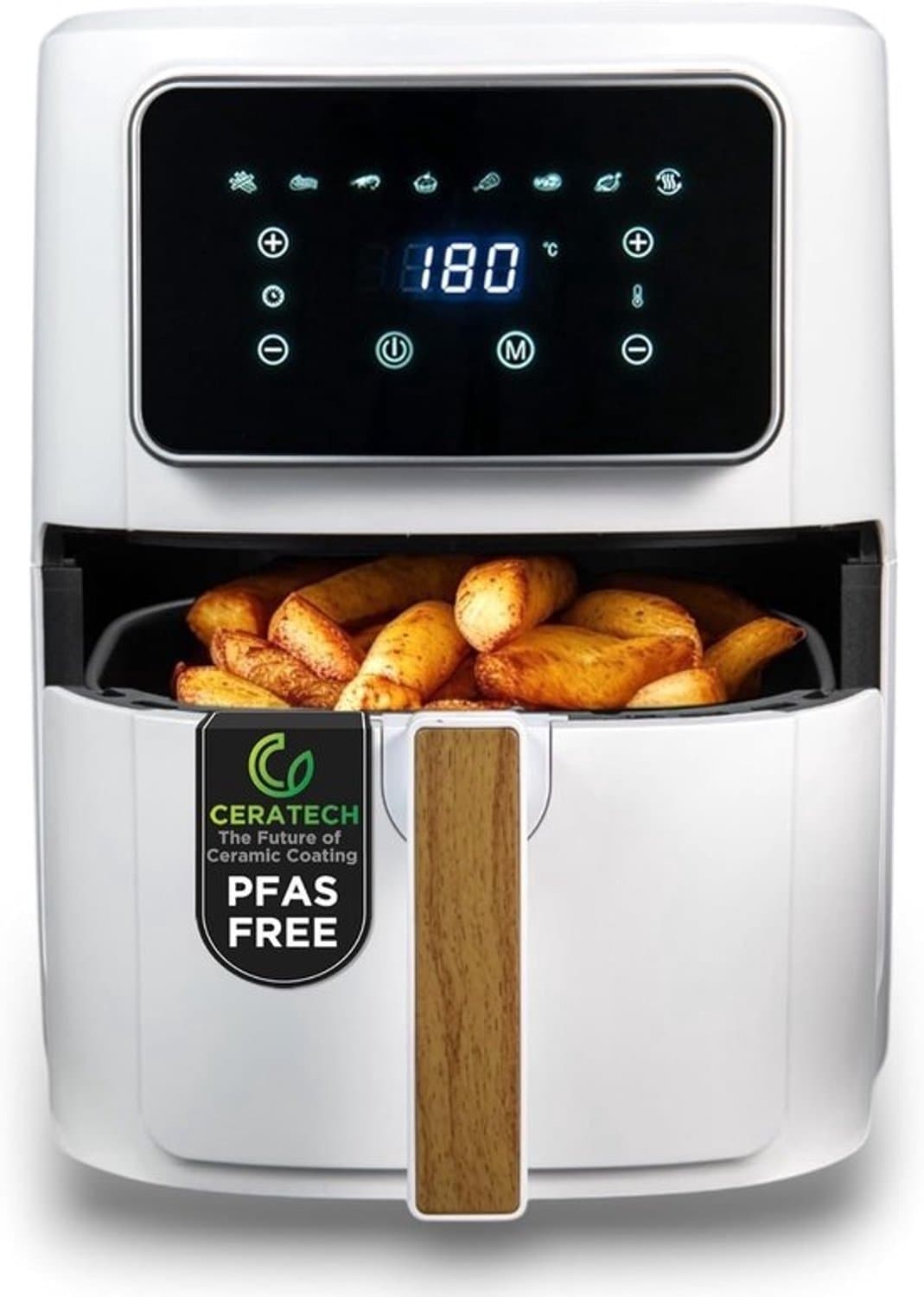 Heteluchtfriteuse - Airfryer - Gezond bereiden - Keramische antiaanbaklaag - 6.9 Liter - Wit — afbeelding 1