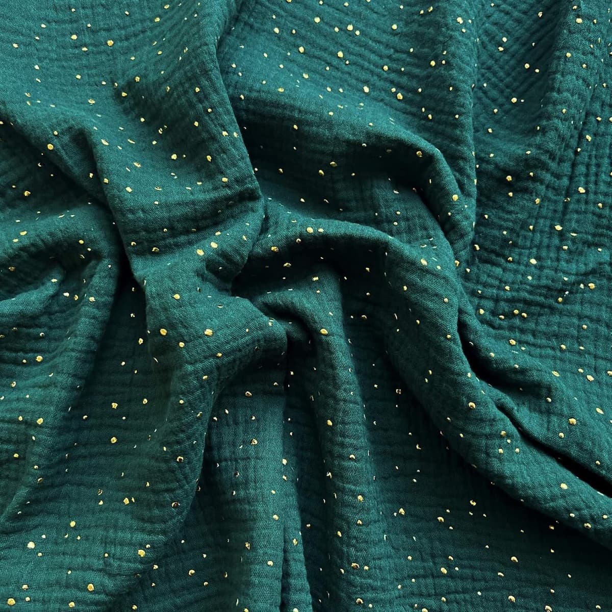 1 meter, 160 x 100 cm, groen met gouden stippen — afbeelding 1