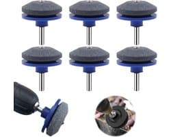 SnelShoppen - Set van 6 Grasmaaier Mes Slijpers, Universele Premium Mes Slijper voor Elektrische Boormachines en Tuingereedschap, Dubbel Corundum, Rob