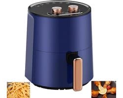 Airfryer Oven - Hetelucht Friteuse - Gezond Koken - Intelligente Temperatuurregeling - 4.5 Liter - Blauw