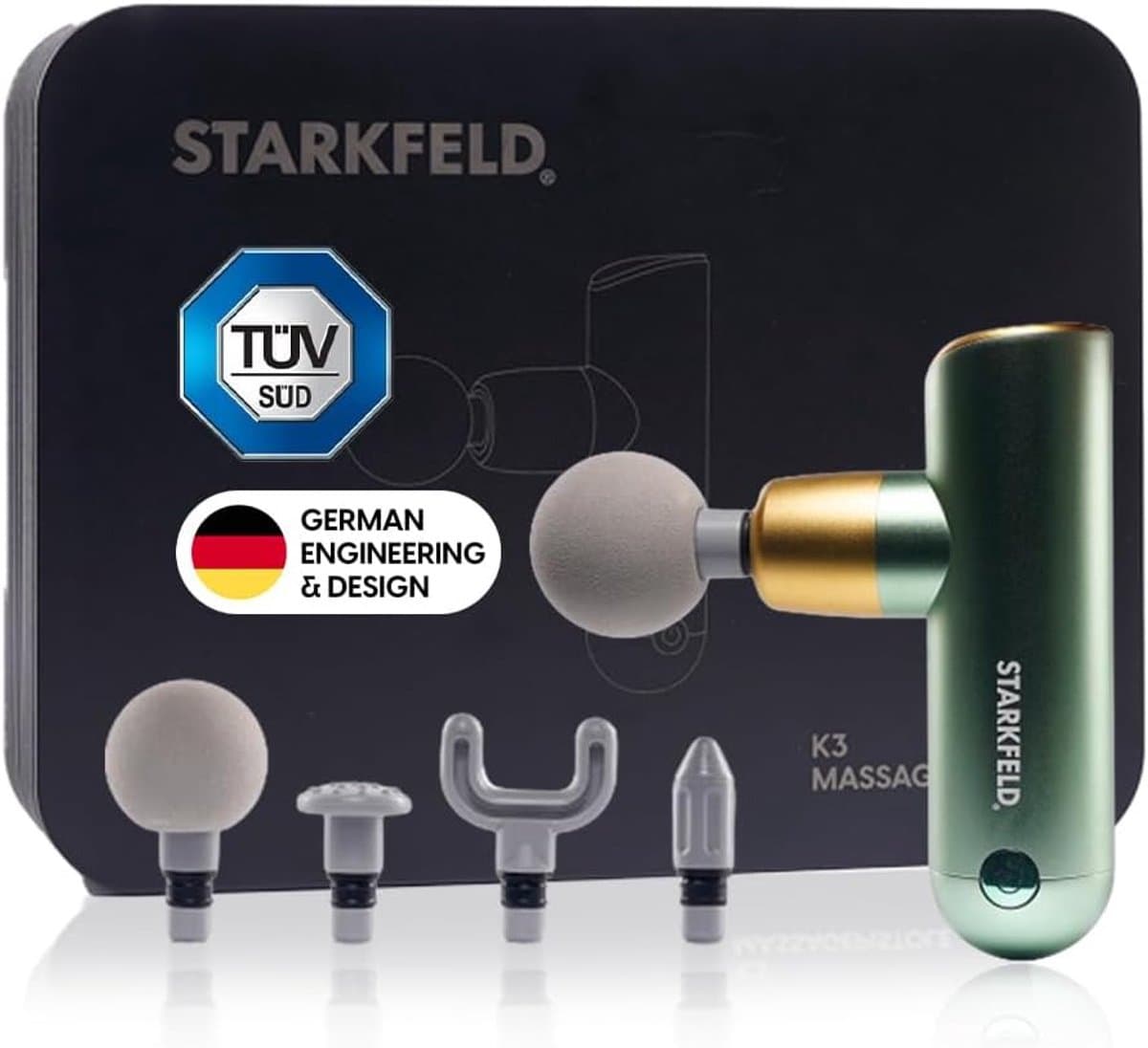 Thijox - Compact massagepistool voor diep weefsel | Stil & krachtig | 2 opzetstukken | Ultra licht & draagbaar | Elegant design voor spierregeneratie — afbeelding 1
