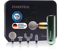 Thijox - Compact massagepistool voor diep weefsel | Stil & krachtig | 2 opzetstukken | Ultra licht & draagbaar | Elegant design voor spierregeneratie