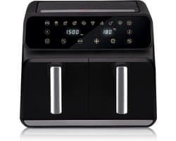 Dubbele Heteluchtfriteuse - Airfryer Duo - Gezond Koken - Sync Finish Functie - 8 Liter - Zwart