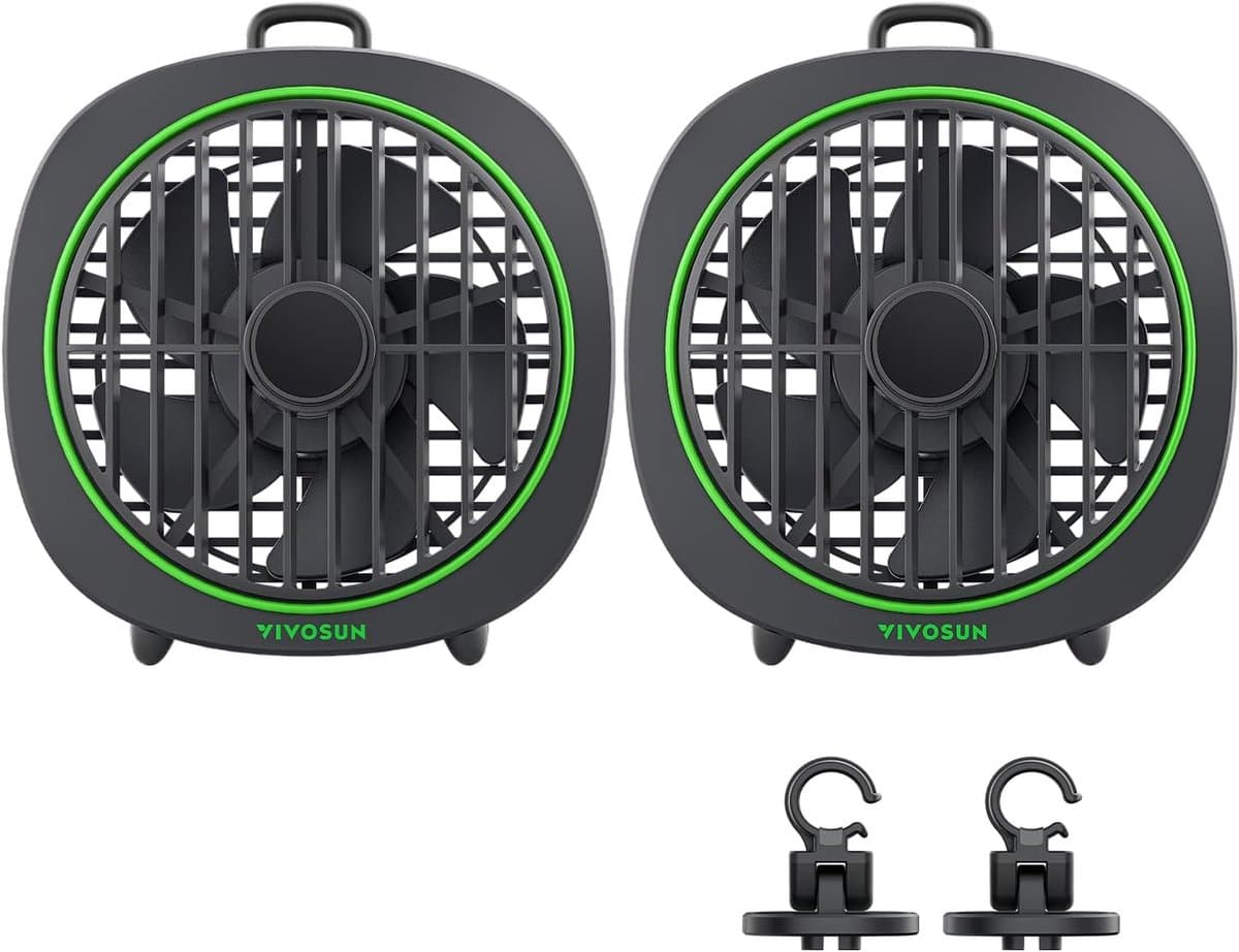 Kweektent ventilator stil clip fan USB met 3 snelheden verstelbare luchtstroom compacte luchtcirculatie set van 2 stuks — afbeelding 1