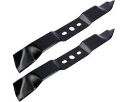Grasmaaier messen - Mulchmessen set - Gazon onderhoud - Gecertificeerd staal - 2x 46 cm - Zwart