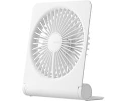 Solvix tafel ventilator geluidloos - Draagbare Tafelventilator - USB Oplaadbaar - 4500mAh Batterij - 160 Graden Draaibaar - Voor Thuis, Kantoor en Camping
