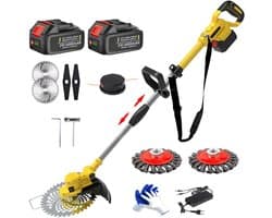CRLYN® Grasmaaier Elektrisch - Grastrimmers met Accu - Geel
