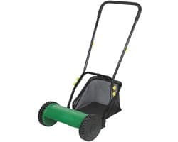 Klarven® Grasmaaier Handmatig Groen - Met Opvangbak 20 l - Stille En Milieuvriendelijke Maaiervaring, Zonder Uitstoot - Maaibreedte 30 cm - L 100 x B 60 x H 50 cm